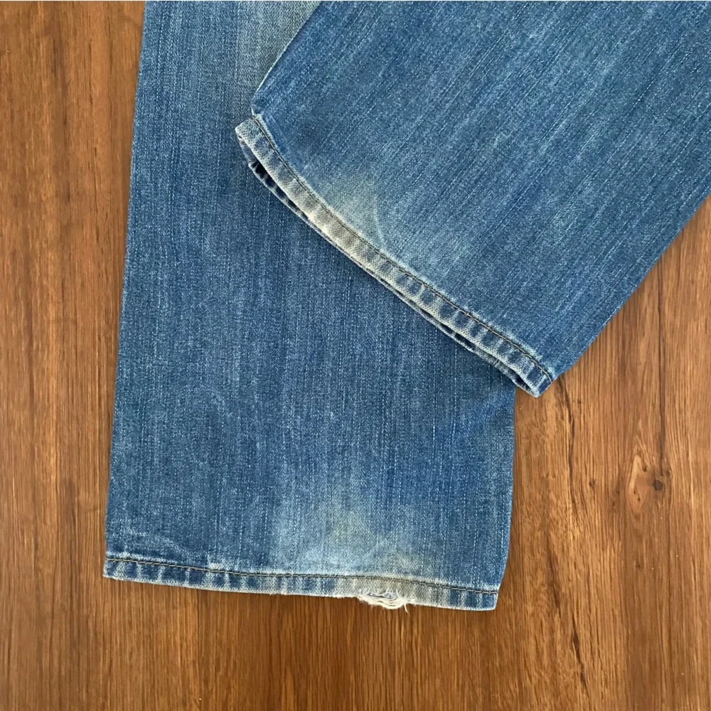 True Religion Jeans Men's 33 straight leg flap pocket blue Cotton